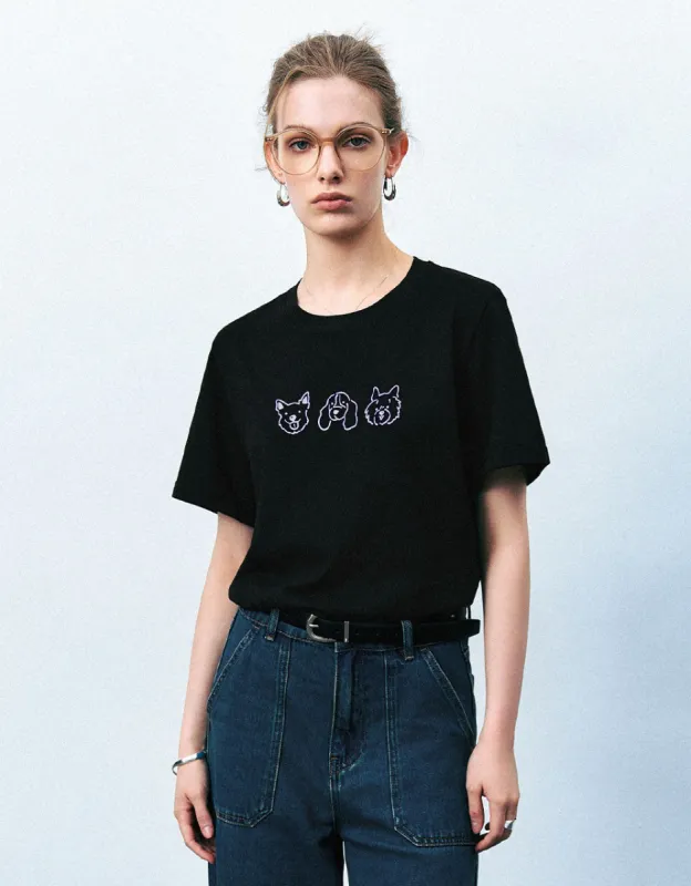 Printed Crew Neck Straight T-Shirt sold by Urban Revivo