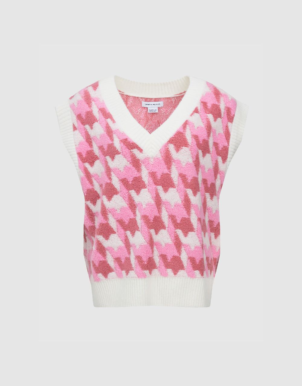 Houndstooth Sweater Vest sold by Urban Revivo product image thumbnail 2