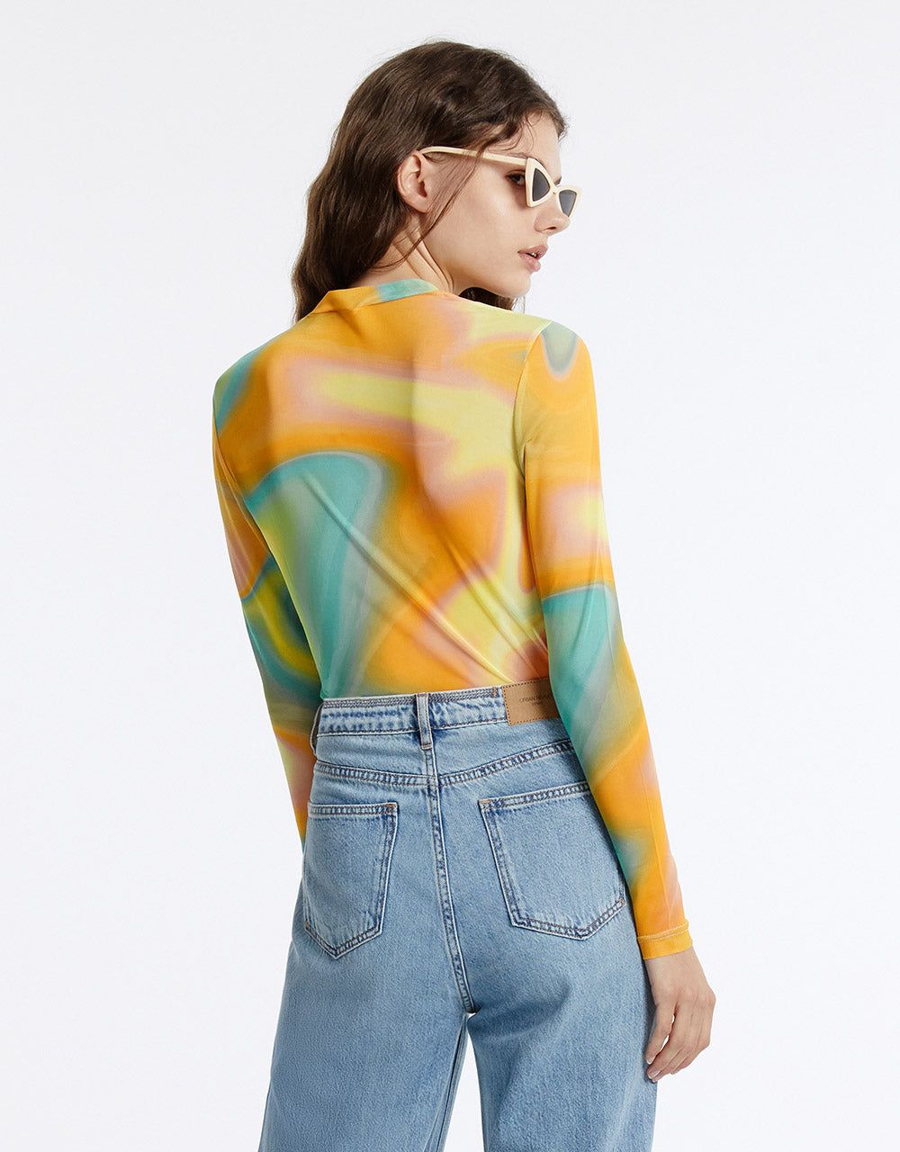 Star Print Mesh Top sold by Urban Revivo product image thumbnail 4