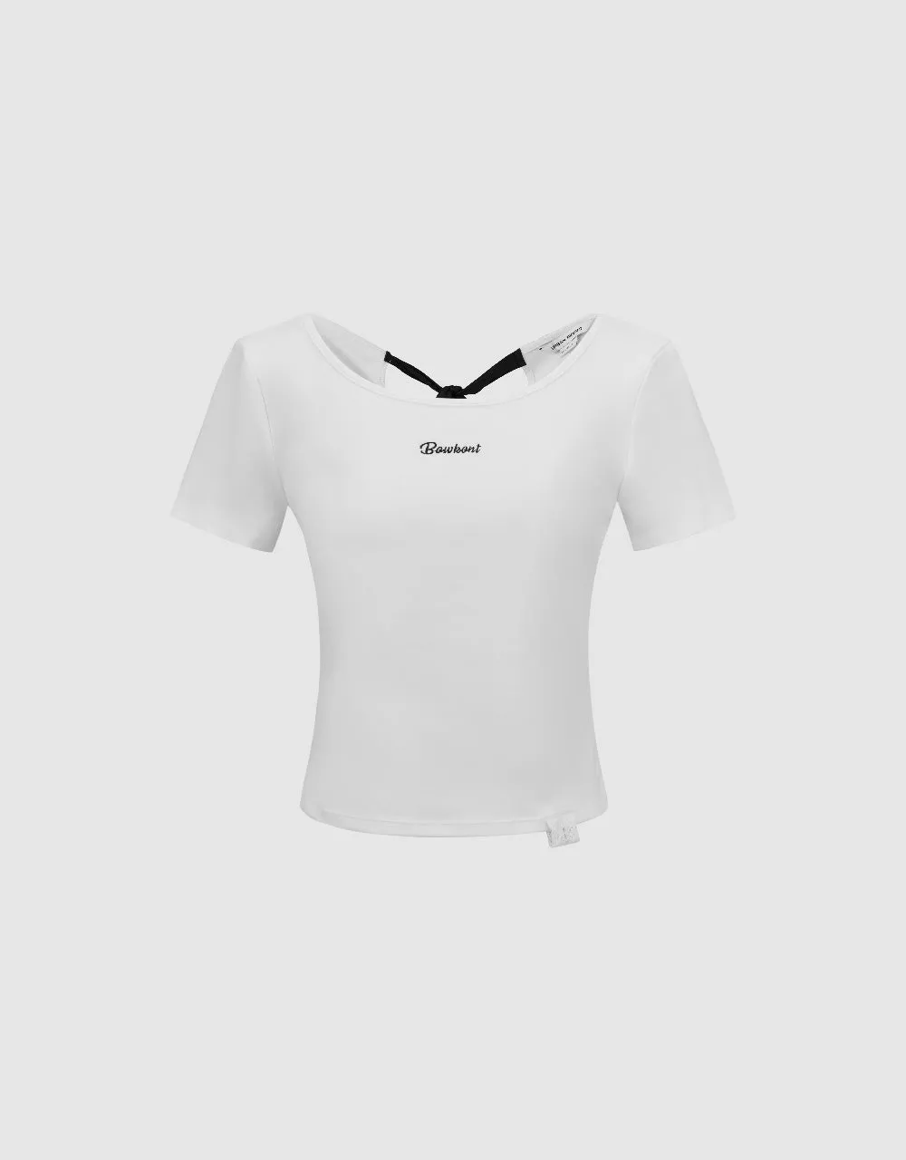 Letter Printed Crew Neck Skinny T-Shirt sold by Urban Revivo product image thumbnail 5