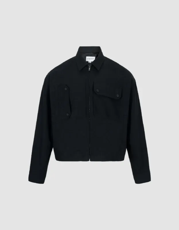 Zipper Front Oversized Jacket sold by Urban Revivo