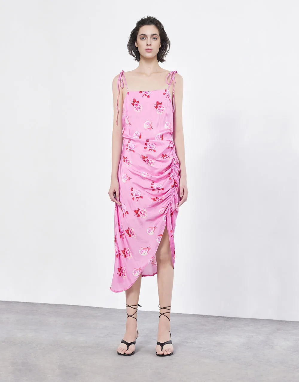 Floral Ruched Cami Dress sold by Urban Revivo