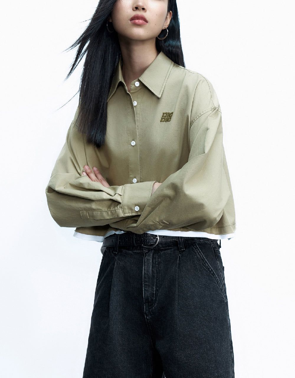 Button Up Straight Shirt sold by Urban Revivo product image thumbnail 2