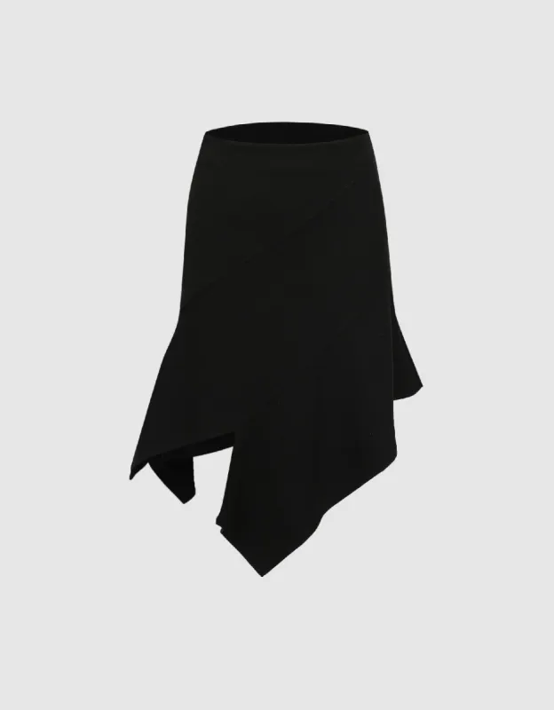 Asymmetric Mini A-Line Skirt sold by Urban Revivo