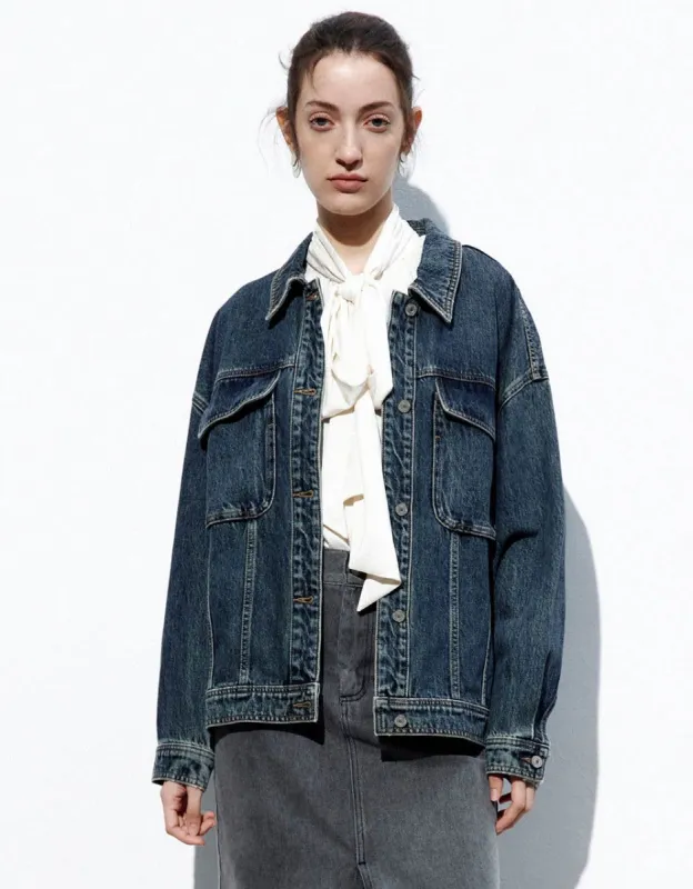 Button Up Denim Jacket sold by Urban Revivo