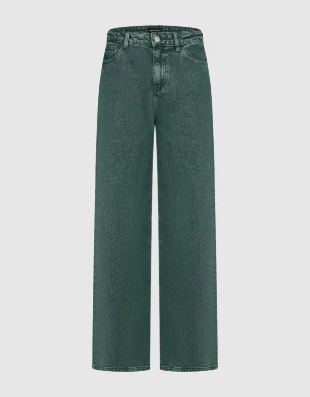 Raw Hem Wide-Leg Jeans sold by Urban Revivo