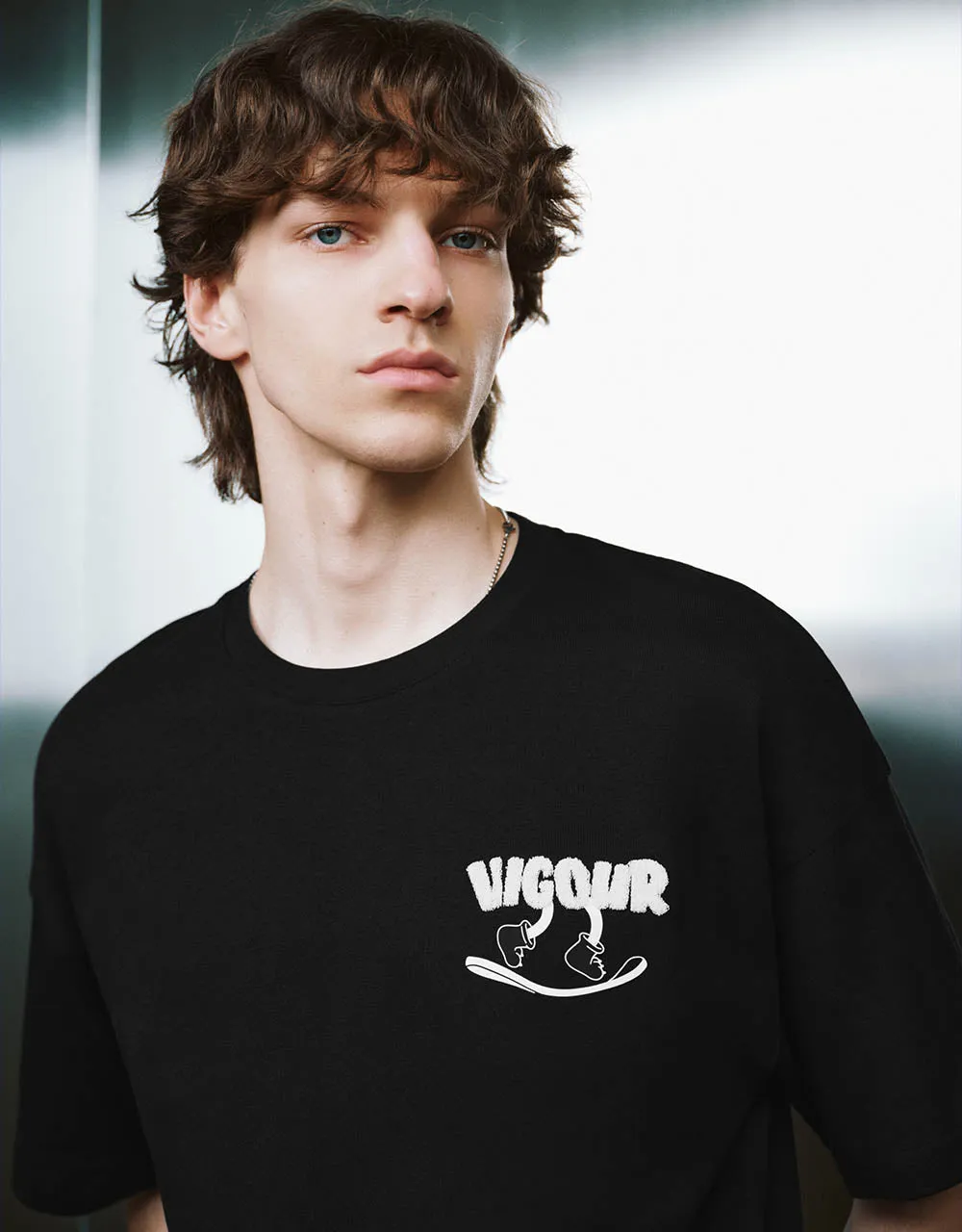 Letter Printed Crew Neck Loose T-Shirt sold by Urban Revivo product image thumbnail 4