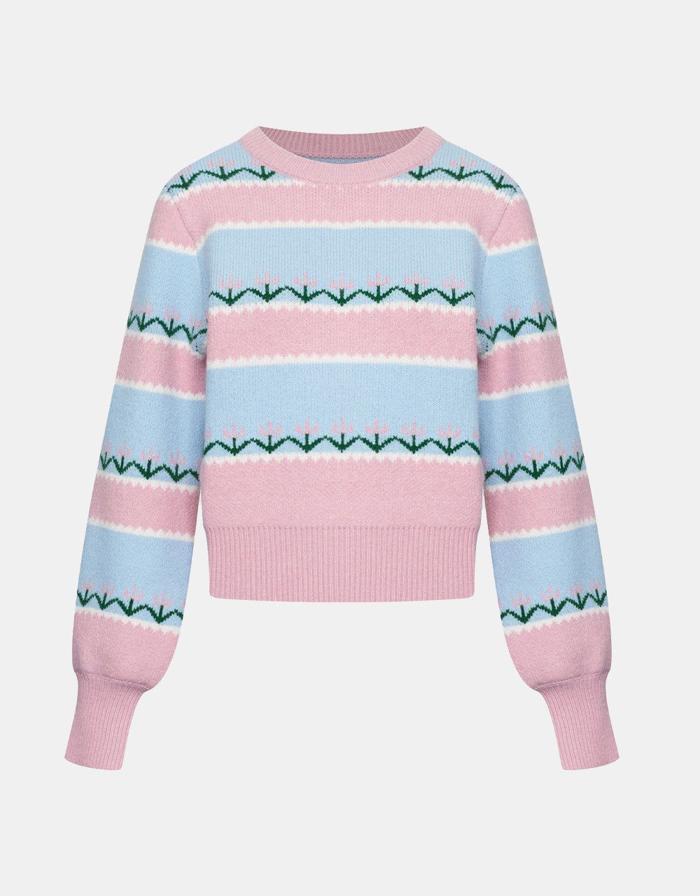 Striped Floral Sweater sold by Urban Revivo