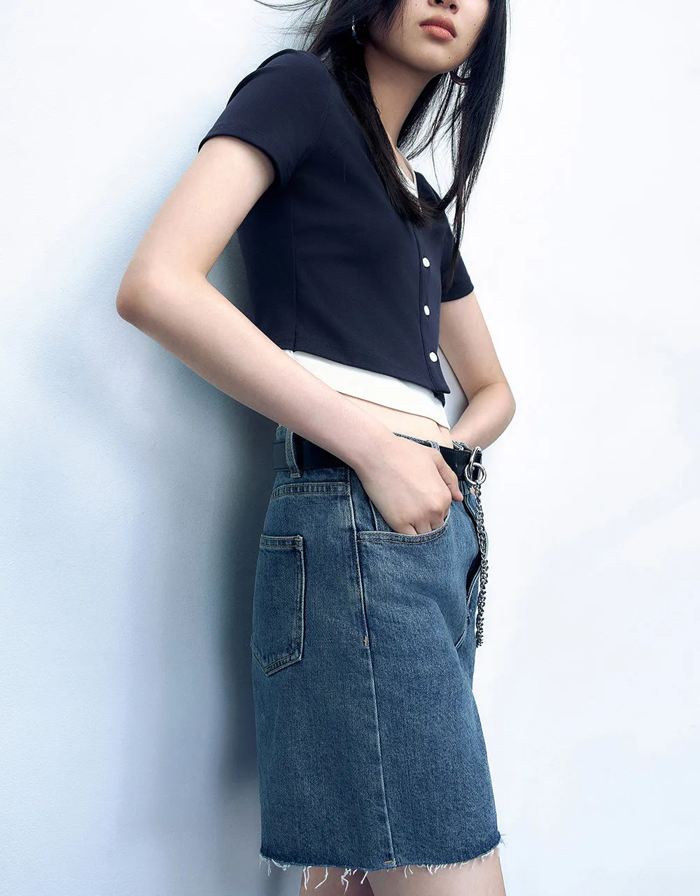 2 In 1 Halter Neck Knitted T-Shirt sold by Urban Revivo product image thumbnail 3