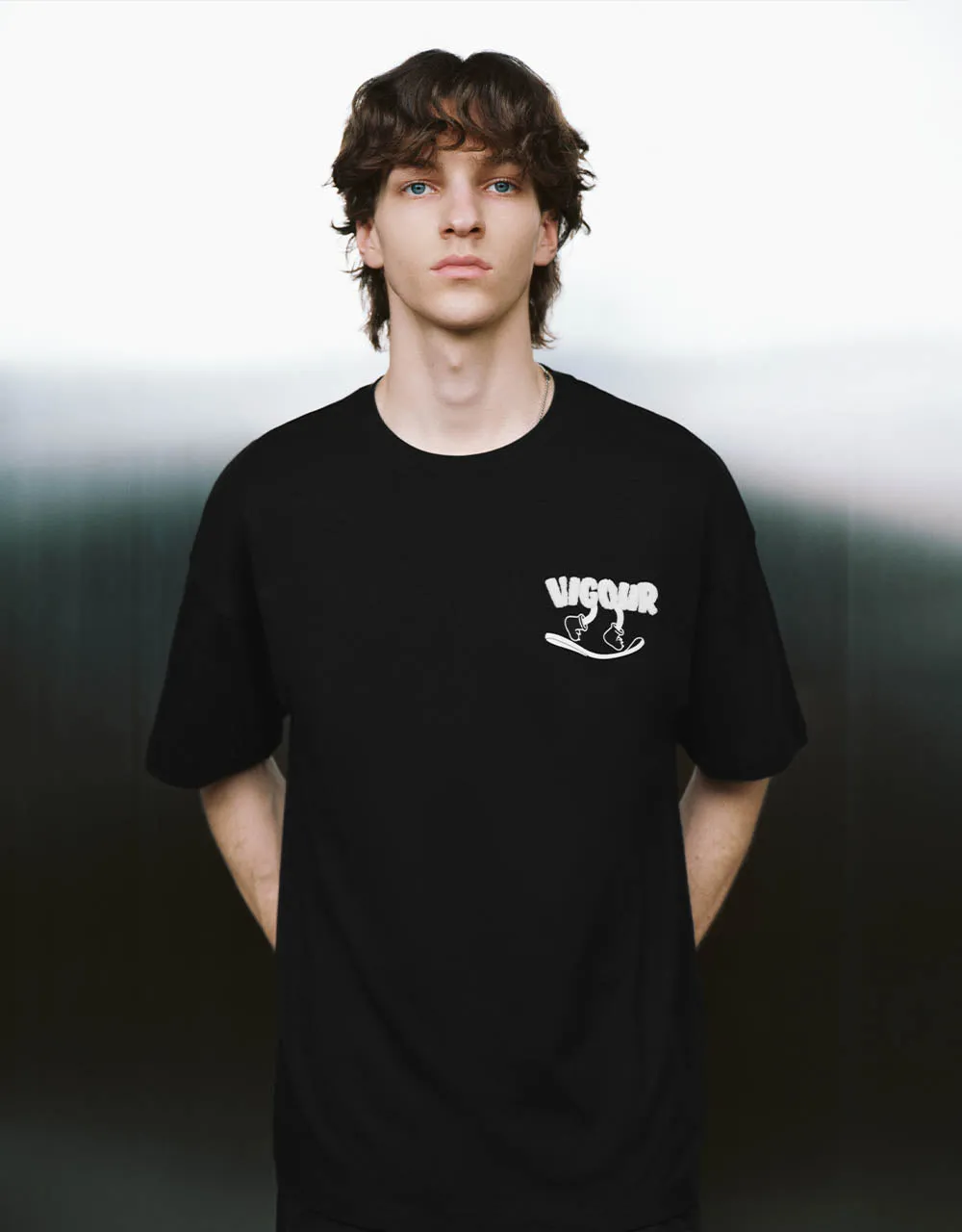 Letter Printed Crew Neck Loose T-Shirt sold by Urban Revivo