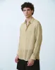Textured Button Up Loose Shirt sold by Urban Revivo
