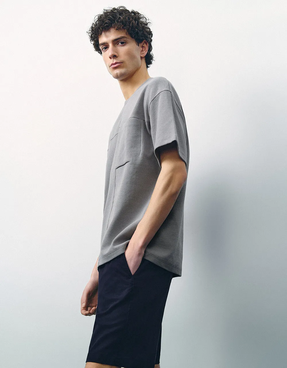 Crew Neck Loose T-Shirt sold by Urban Revivo product image thumbnail 2