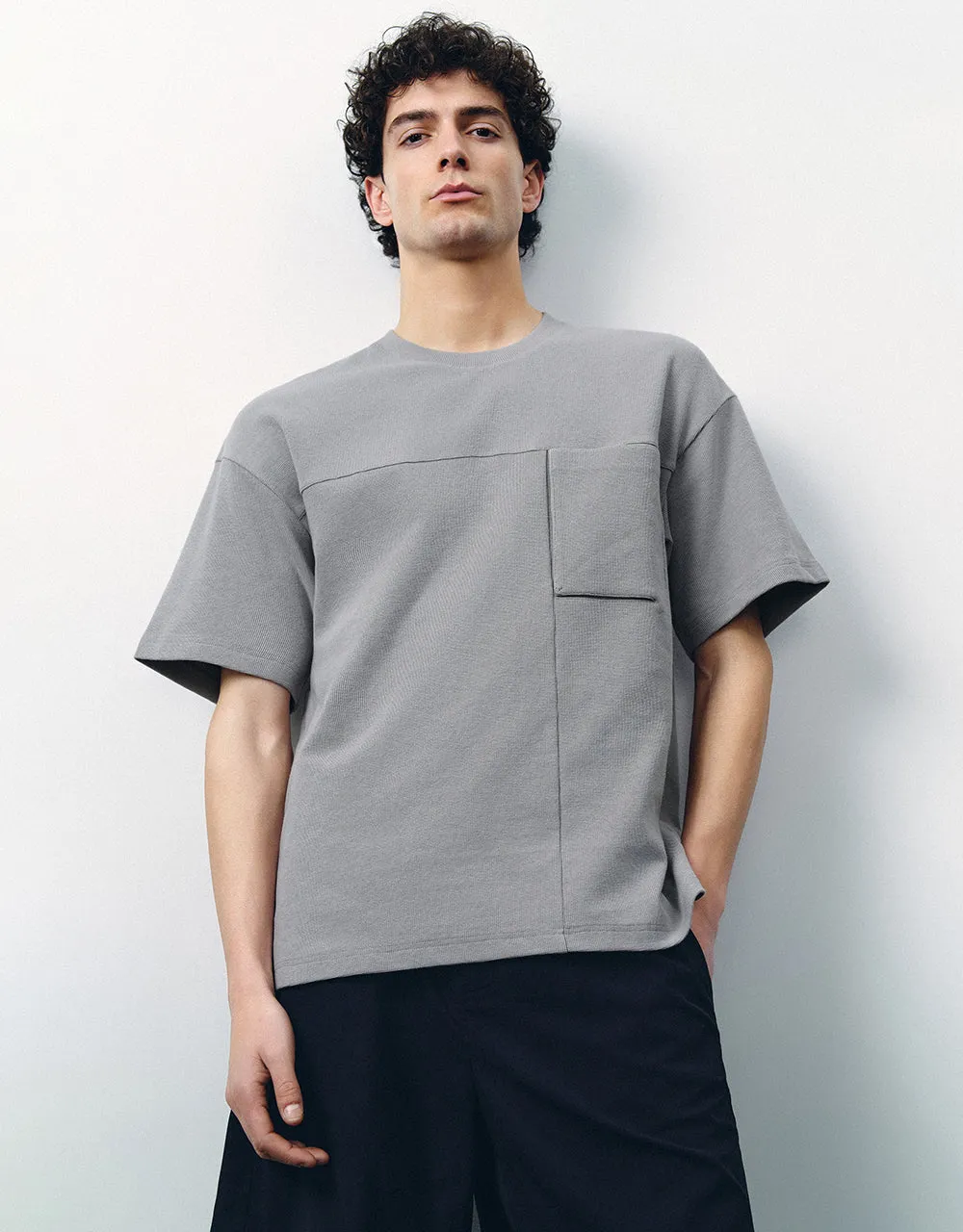 Crew Neck Loose T-Shirt sold by Urban Revivo