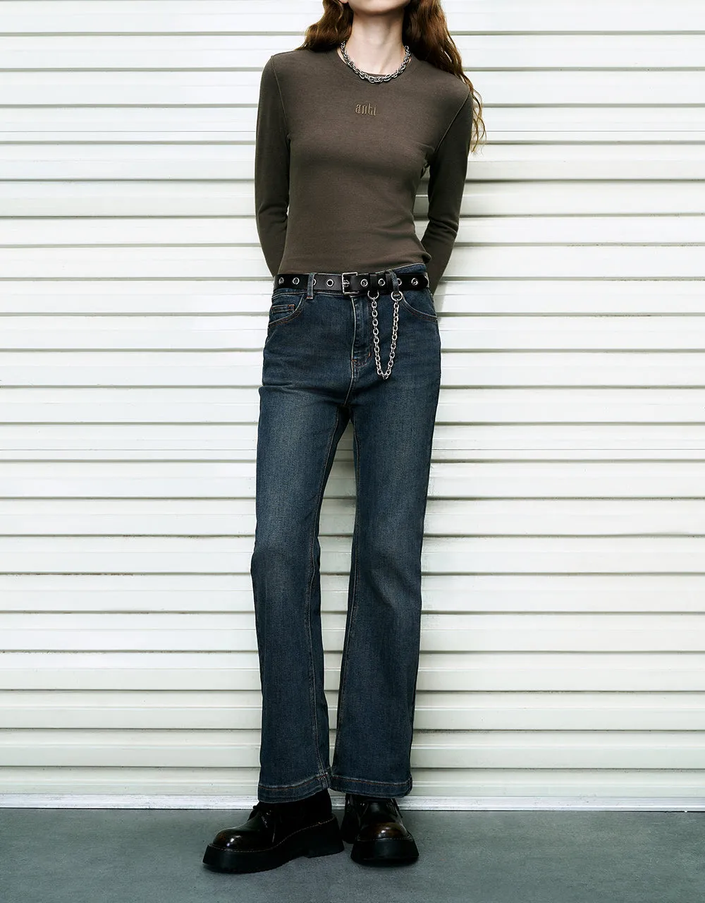 Flare Jeans With Belt sold by Urban Revivo product image thumbnail 2