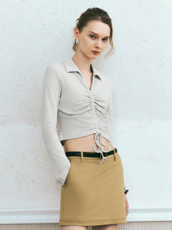 Collared Neck Skinny T-Shirt sold by Urban Revivo