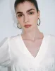 Loose V-Neck Blouse sold by Urban Revivo
