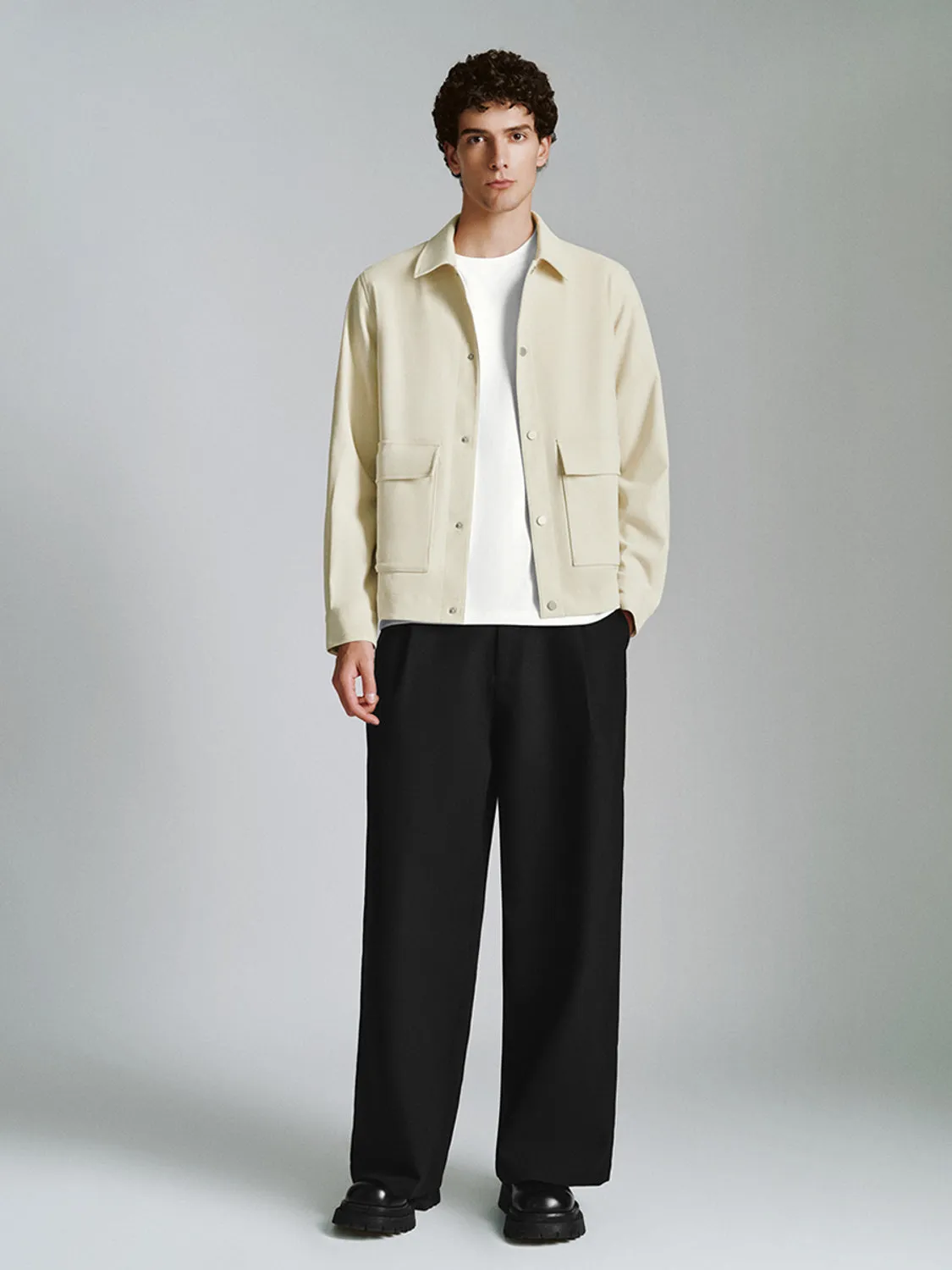 Press Button Loose Jacket sold by Urban Revivo product image thumbnail 5