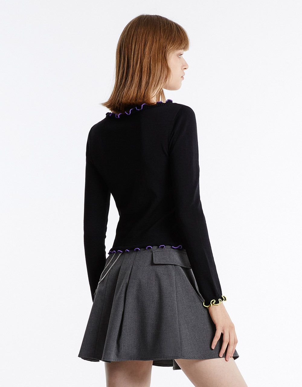 Contrast Color Trim Cardigan sold by Urban Revivo product image thumbnail 4