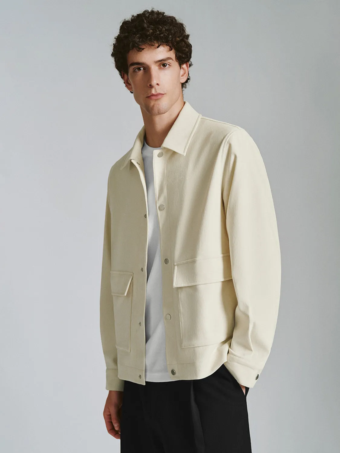 Press Button Loose Jacket sold by Urban Revivo product image thumbnail 4