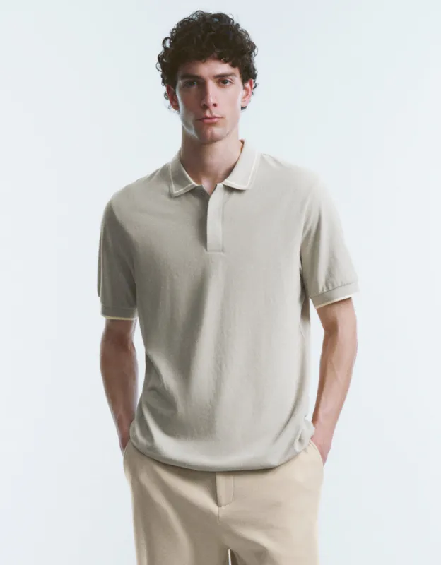 Knitted Polo Shirt sold by Urban Revivo