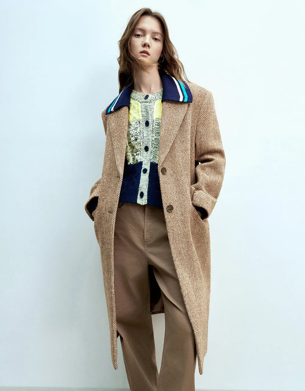 Longline Woolen Coat sold by Urban Revivo