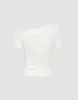 Raglan Sleeve One Shoulder Skinny T-Shirt sold by Urban Revivo