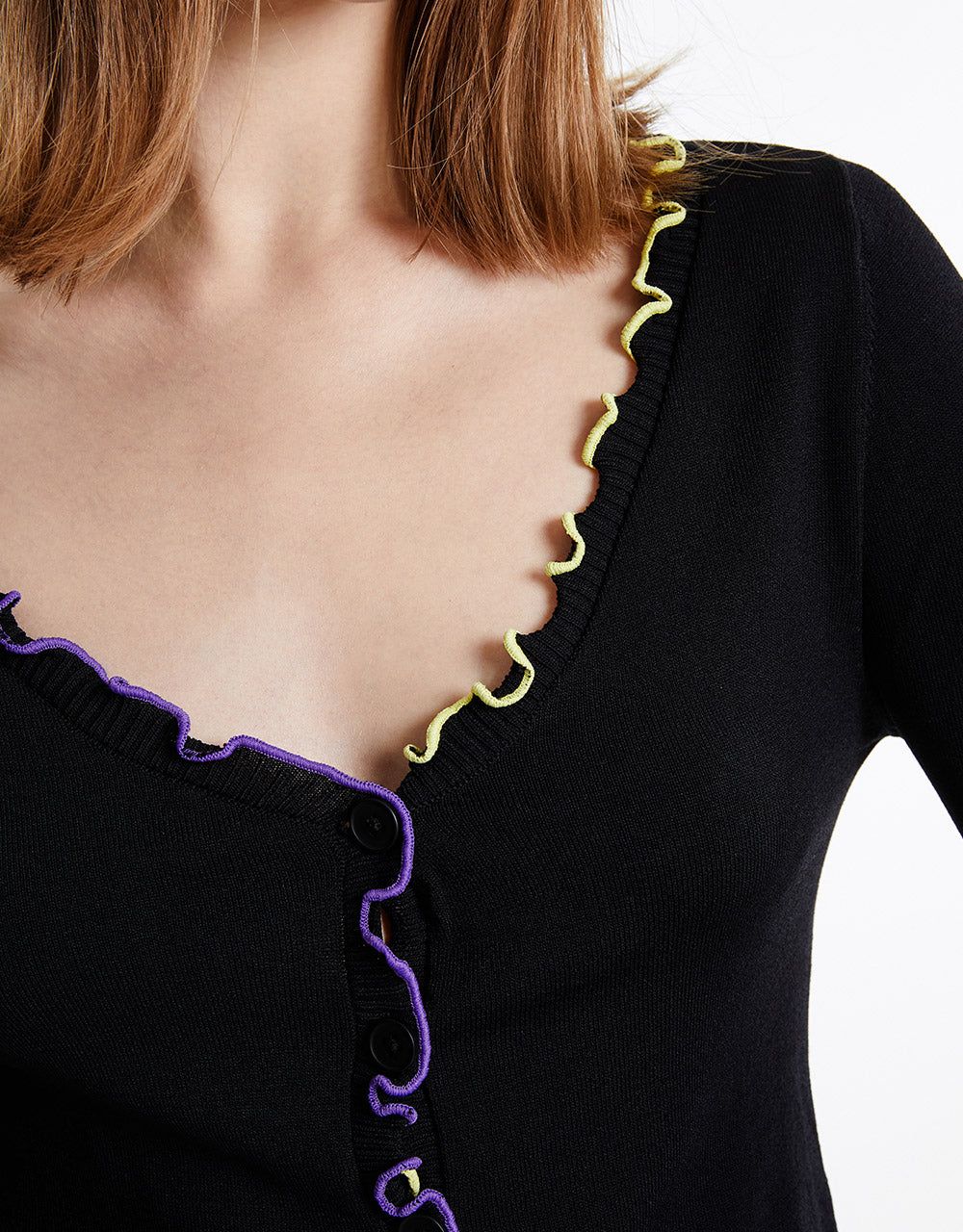 Contrast Color Trim Cardigan sold by Urban Revivo product image thumbnail 5