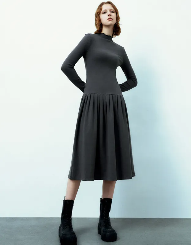 Frill Trim Knitted Straight Dress sold by Urban Revivo