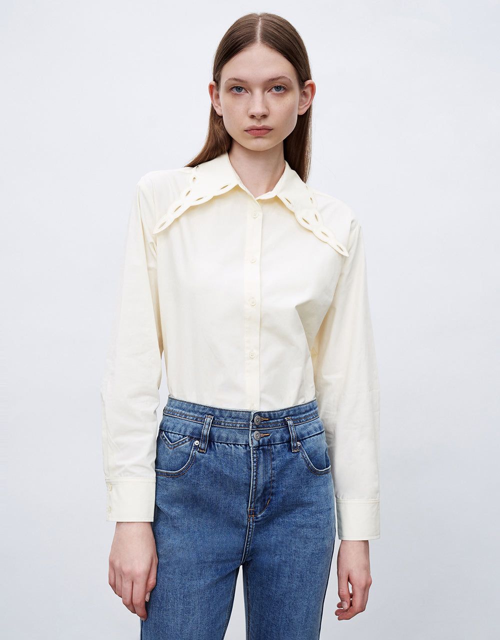 Collared Neck Lapel Shirt sold by Urban Revivo