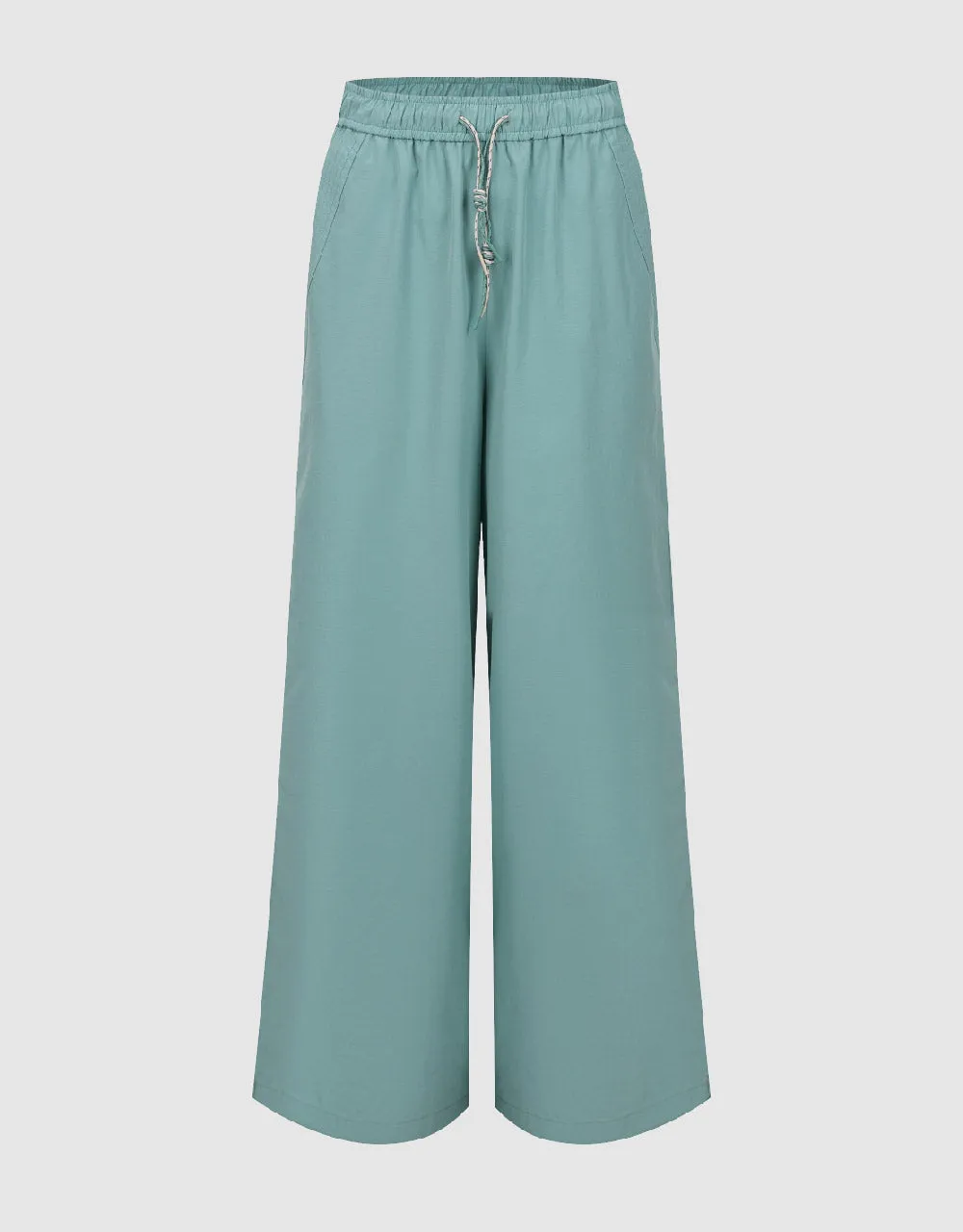 Drawstring Waist Wide-Leg Pants sold by Urban Revivo