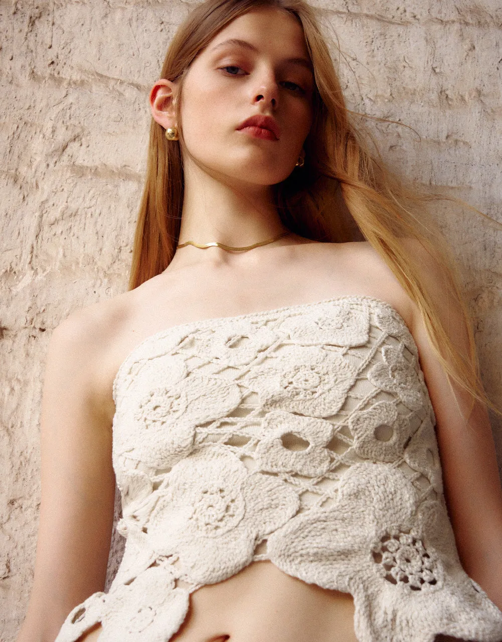 Crochet Knitted Tube Top sold by Urban Revivo product image thumbnail 5