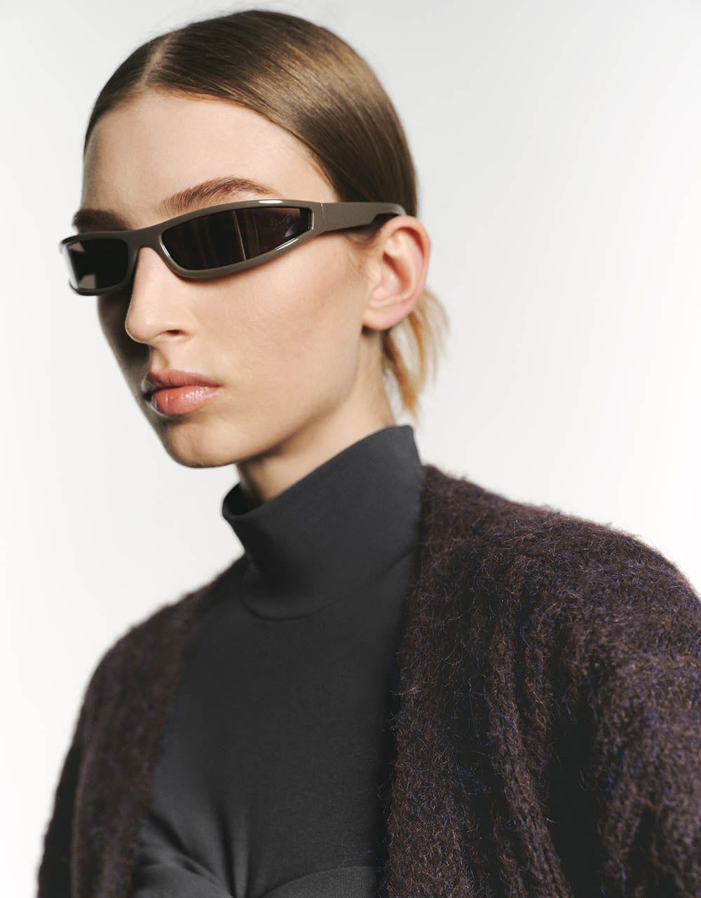 Drop Shoulder Sleeve Furry Knitted Cardigan sold by Urban Revivo product image thumbnail 5