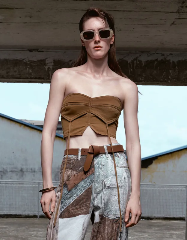 Cropped Skinny Top sold by Urban Revivo