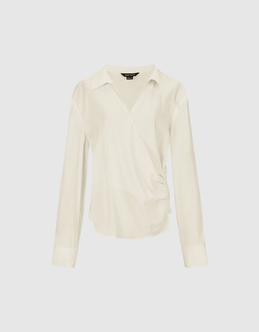 Surplice Front V-Neck Overhead Shirt sold by Urban Revivo product image thumbnail 2