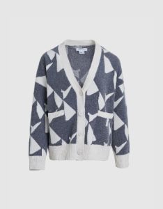 Drop Shoulder Sleeve V-Neck Knitted Cardigan sold by Urban Revivo