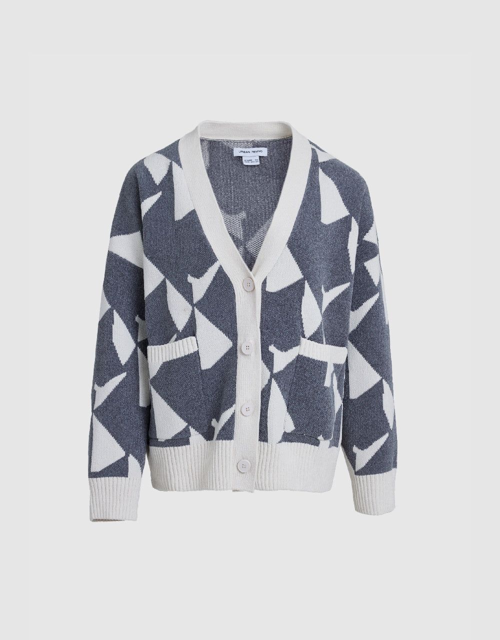 Drop Shoulder Sleeve V-Neck Knitted Cardigan sold by Urban Revivo product image thumbnail 2