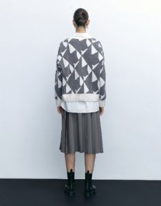 Drop Shoulder Sleeve V-Neck Knitted Cardigan sold by Urban Revivo