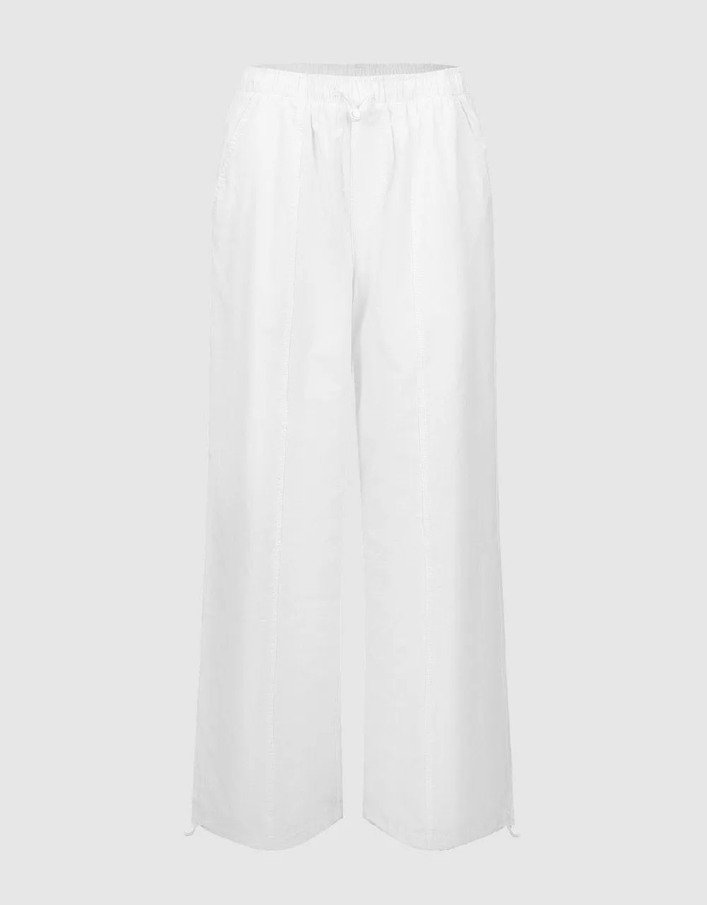Drawstring Waist Wide-Leg Pants sold by Urban Revivo