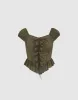 Square-cut Collar Ruffle Blouse sold by Urban Revivo