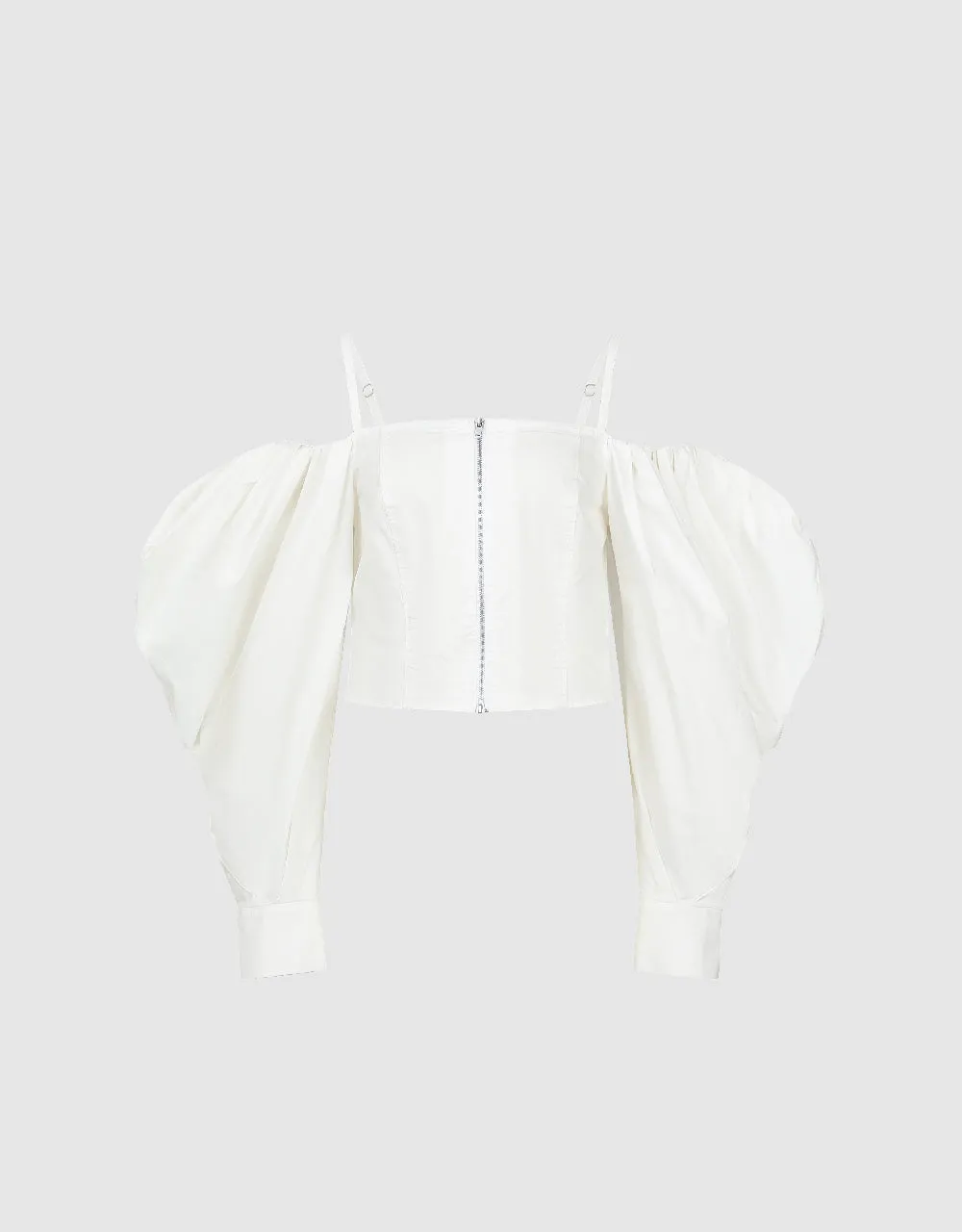 Zipper Front Off-Should Shirt sold by Urban Revivo product image thumbnail 2