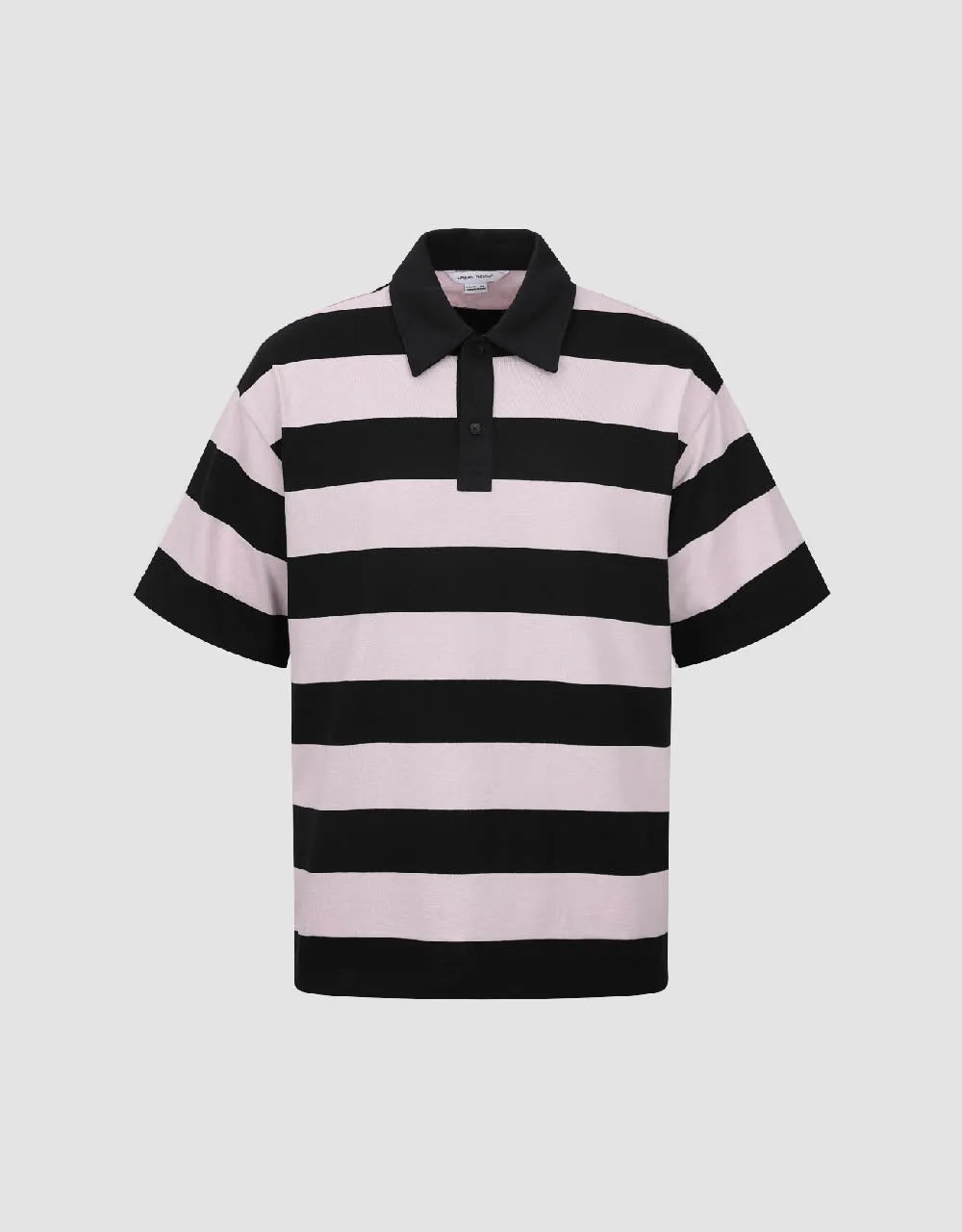 Striped Loose Polo Shirt sold by Urban Revivo