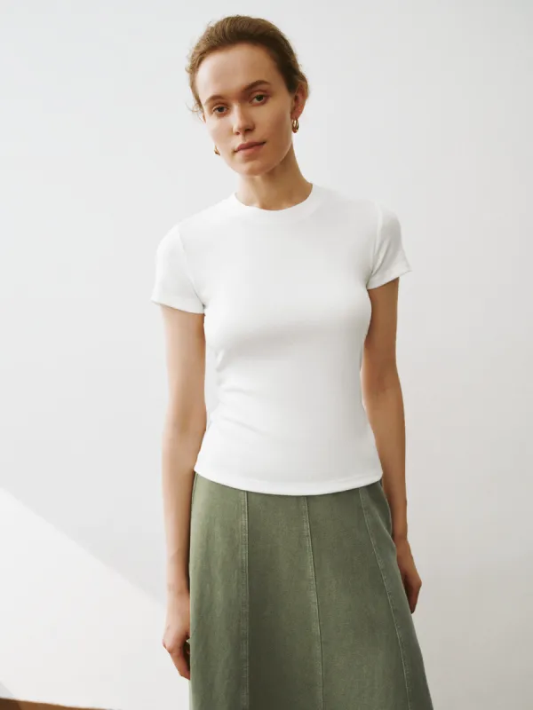 Crew Neck Skinny T-Shirt sold by Urban Revivo