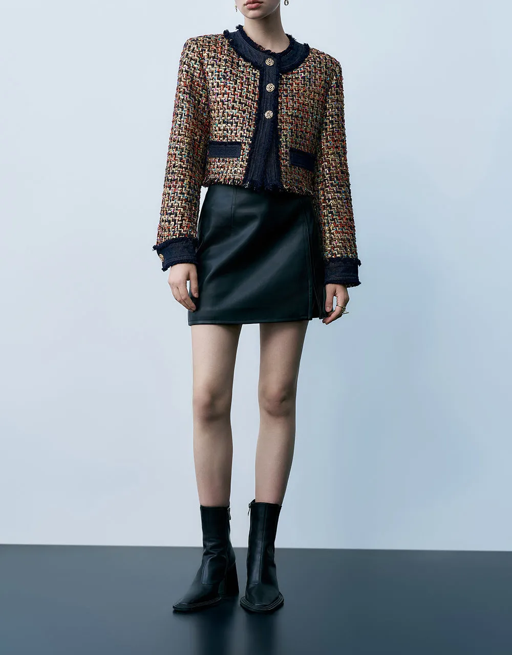 Vegan Leather Mini Straight Skirt sold by Urban Revivo product image thumbnail 2