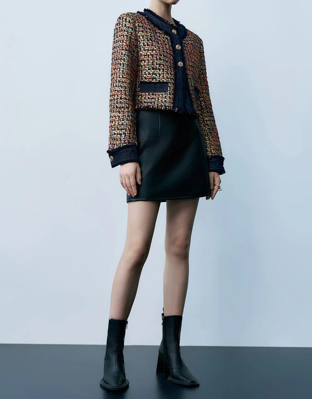 Vegan Leather Mini Straight Skirt sold by Urban Revivo product image thumbnail 4