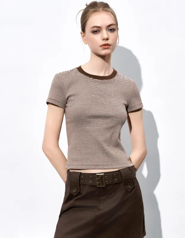 Crew Neck Skinny T-Shirt sold by Urban Revivo