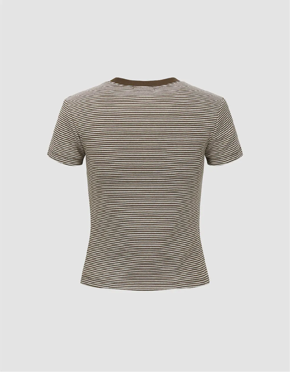 Crew Neck Skinny T-Shirt sold by Urban Revivo product image thumbnail 5
