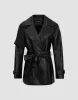 Vegan Leather Trench Coat With Belt sold by Urban Revivo