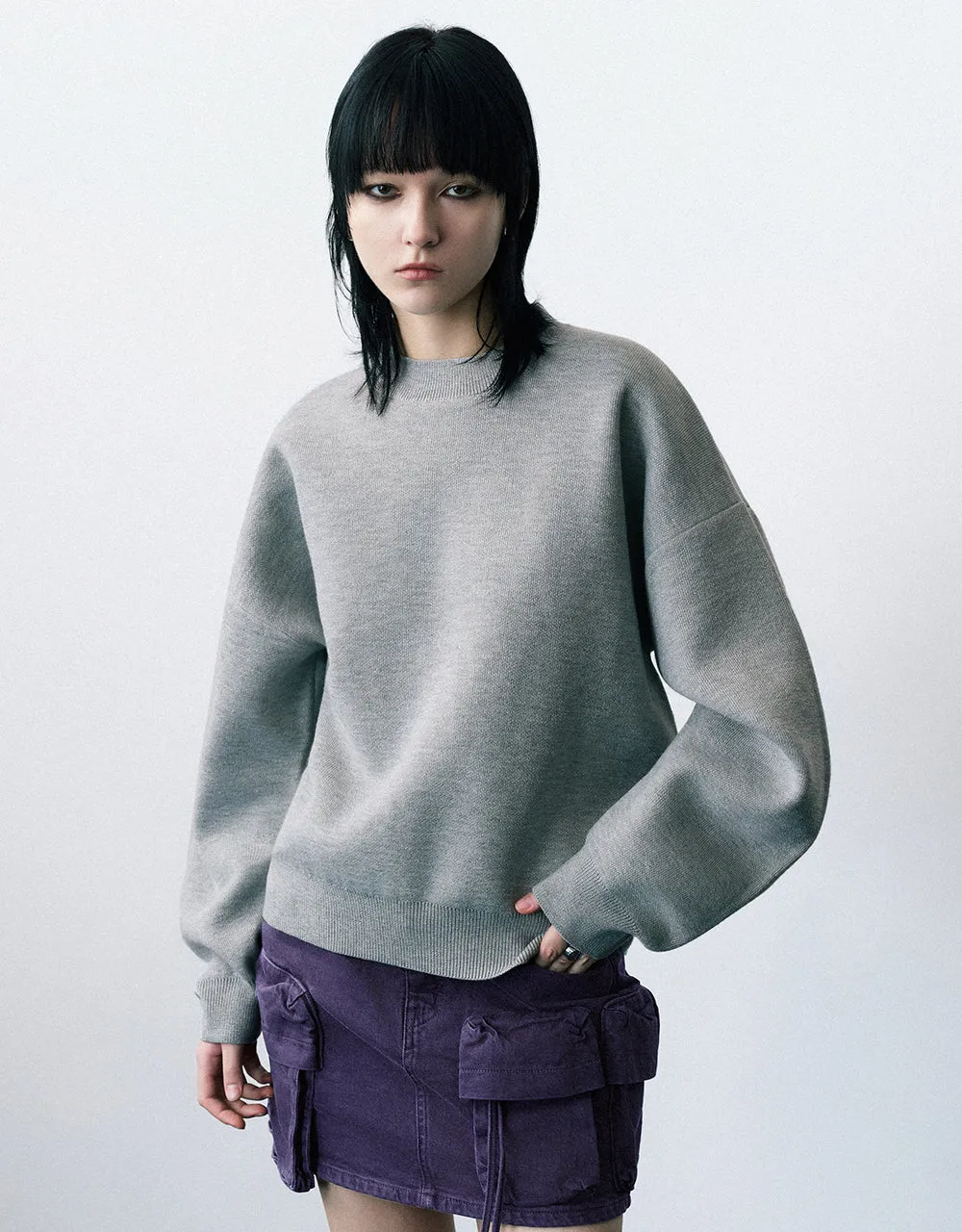 Crew Neck Knitted T-Shirt sold by Urban Revivo