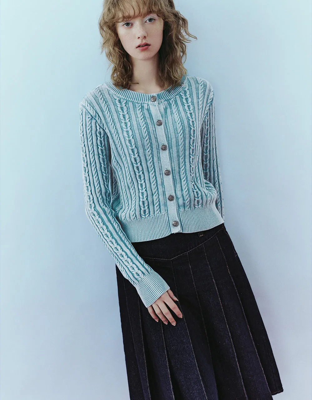 Crew Neck Knitted Cardigan sold by Urban Revivo product image thumbnail 3