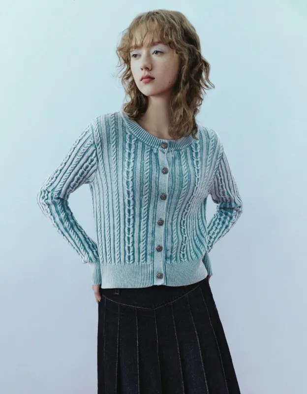 Crew Neck Knitted Cardigan sold by Urban Revivo